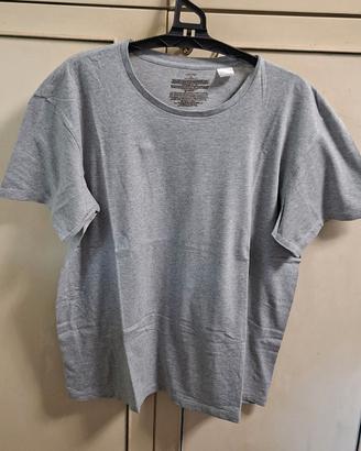 T-shirt Calvin Klein Uomo Grigio 100% Cotone