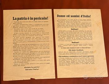 Due volantini della Repubblica Sociale Italiana