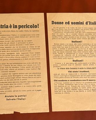 Due volantini della Repubblica Sociale Italiana