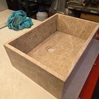 vasca lavello in marmo da appoggio