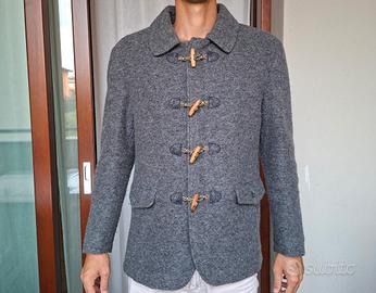 Giubbotto cappotto grigio in lana Made in Italy