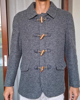 Giubbotto cappotto grigio in lana Made in Italy