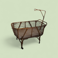 culla di vimini completa di arredo in san gallo