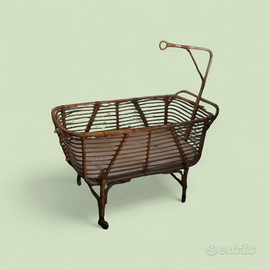 culla di vimini completa di arredo in san gallo