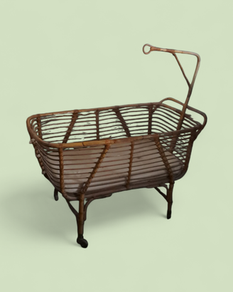 culla di vimini completa di arredo in san gallo