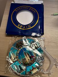 Piatto souvenir spagna e porta capsule