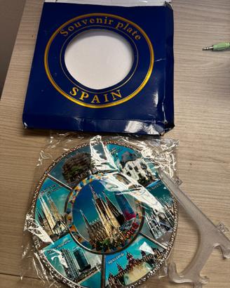 Piatto souvenir spagna e porta capsule