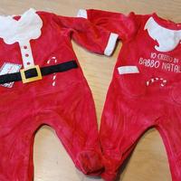 Tutine in velluto natalizie 3/6 mesi( 62cm)