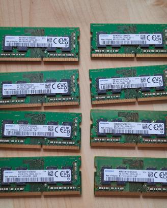 Ram per PC portatile Samsung  4GB PC4-3200 8 pezzi