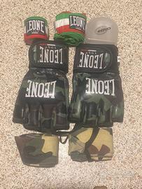 Kit boxe Leone S + 4 Fasce + Paradenti Effea