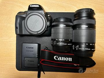 EOS 100 d + ob. EFS 18-55 IS + EFS 18-55-250 mm