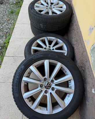 Cerchi+Gomme da neve 215-55-17 Vw/Audi/Seat/Skoda