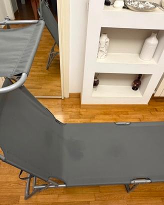 Set di 2 lettini prendisole Chloé grigio
