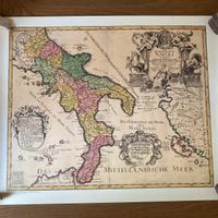 Cartina storica Italia meridionale