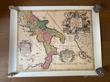 Cartina storica Italia meridionale