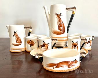 Royal Doulton vintage Renyard Red Fox set da caffe