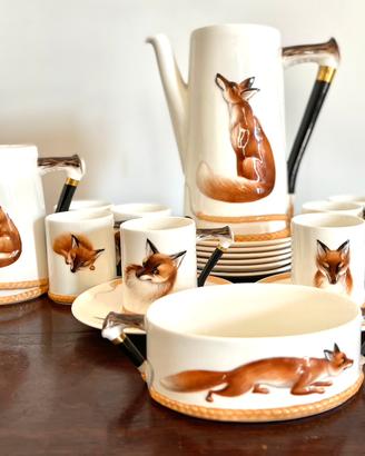 Royal Doulton vintage Renyard Red Fox set da caffe