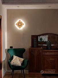 Applique lampada a muro LED stile cementina