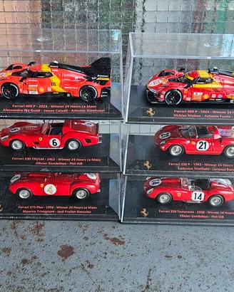 12 modelli 1/43 Ferrari vncitrici LEMANS