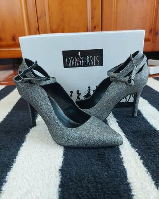 Scarpe argento Lora Ferres n37