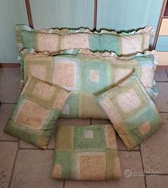 set copriletto e cuscini letto singolo