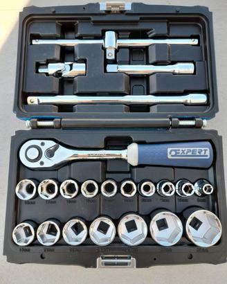 Set  chiavi a bussole 1/2"  22 pezzi Expert