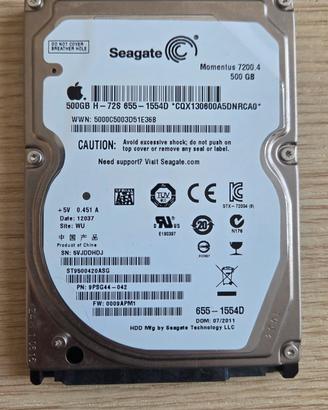Hard Disk Originale APPLE Seagate 500Gb