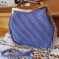 Borsa borsetta handmade uncinetto lilla