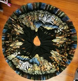 gonna messicana a cerchio dipinta a mano anni 50