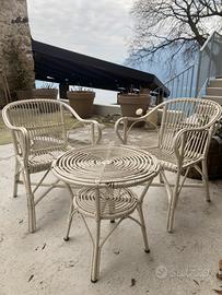 Set giardino in vimini