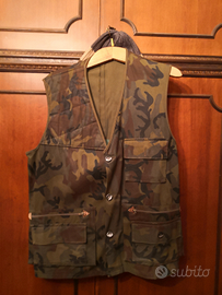 Panciotto mimetico caccia, pesca, woodland camo