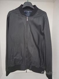 Giubbino in ecopelle nero (taglia XXL)