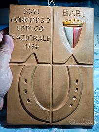 Placca XXVI Concorso Ippico Nazionale Bari 1974