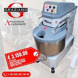 IMPASTATRICE SPIRALE 80 KG di impasto marca TURRI