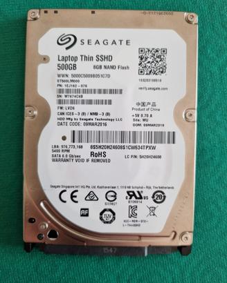 Hard Disk Thin SSHD Seagate 500GB