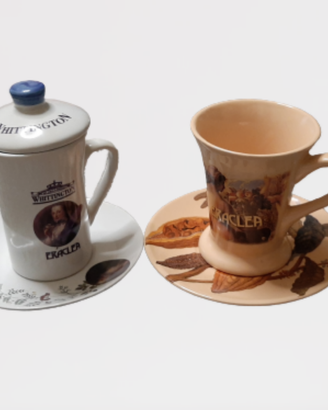 Set 2 tazze Eraclea & Whittington tè e cioccolata