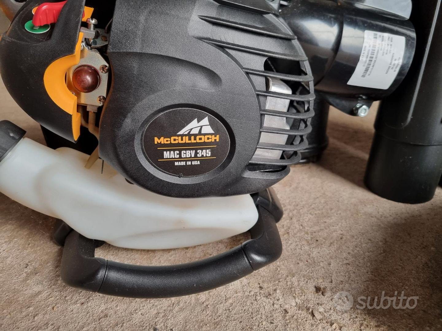 SOFFIATORE ASPIRATORE E TRITURATORE HUSQVARNA MCCULLOCH GBV 345 A S 2 Tempi Cc 25 - Foto 3