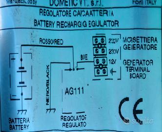 Dometic AG111 regolatore carica per  generatore 