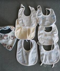 7 bavaglini / bavette per neonati
