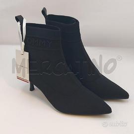 SCARPE DONNA NERE TACCO A CALZINO HILFIGER