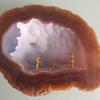 NATIVITA' IN PIETRA DURA AGATA.