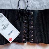 Zara - Cintura nera elastica a corsetto.
