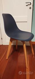 Sedia blu stile nordico