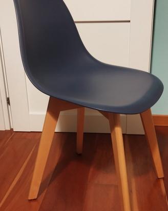 Sedia blu stile nordico