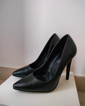 décolleté nere opache tacco 11