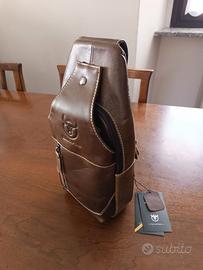 BullCaptain - Borsello Monospalla Uomo -Vera Pelle