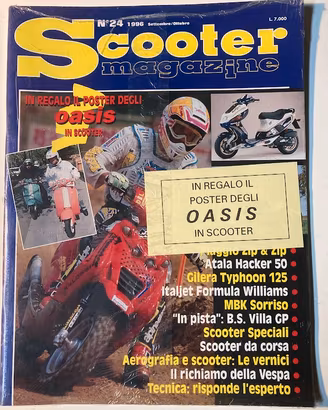 SCOOTER MAGAZINE n. 24 -1996 poster Oasis nuovo!