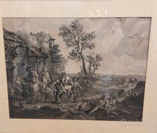 Grande incisione del 700, Francia, Luigi XVI