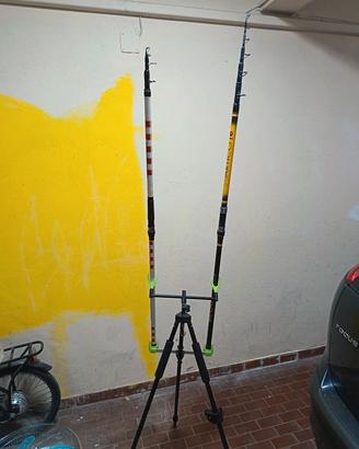 canne da pesca surfcasting con reggicanne