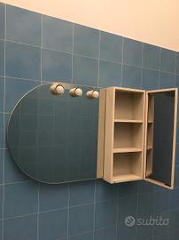 specchio bagno con pensile 